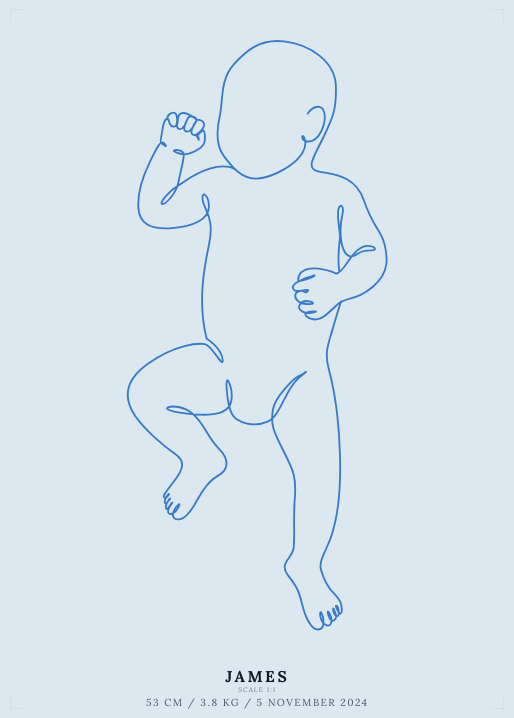 Birth poster — James (sky/ocean pose2)