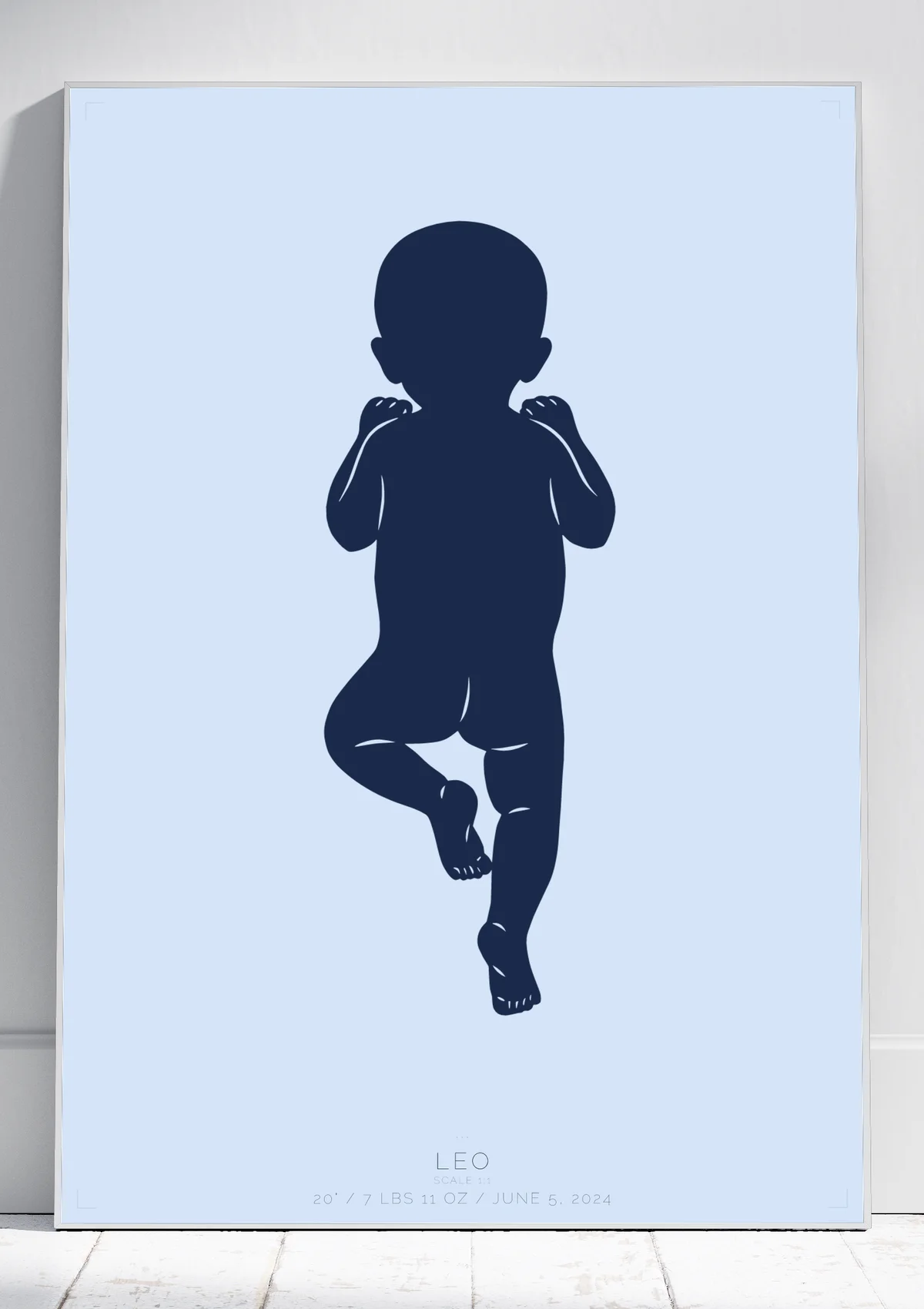 Baby Blue & Navy poster