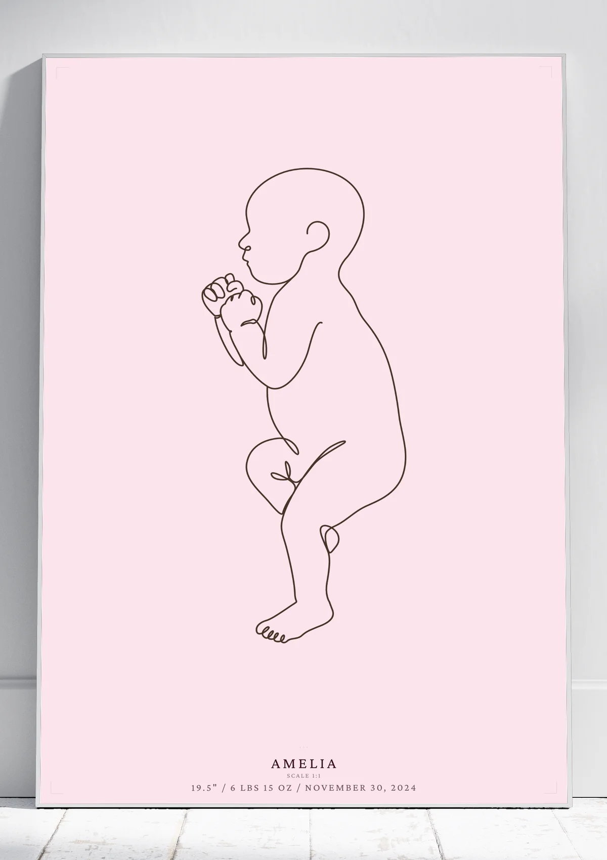 Powder Pink & Brown poster