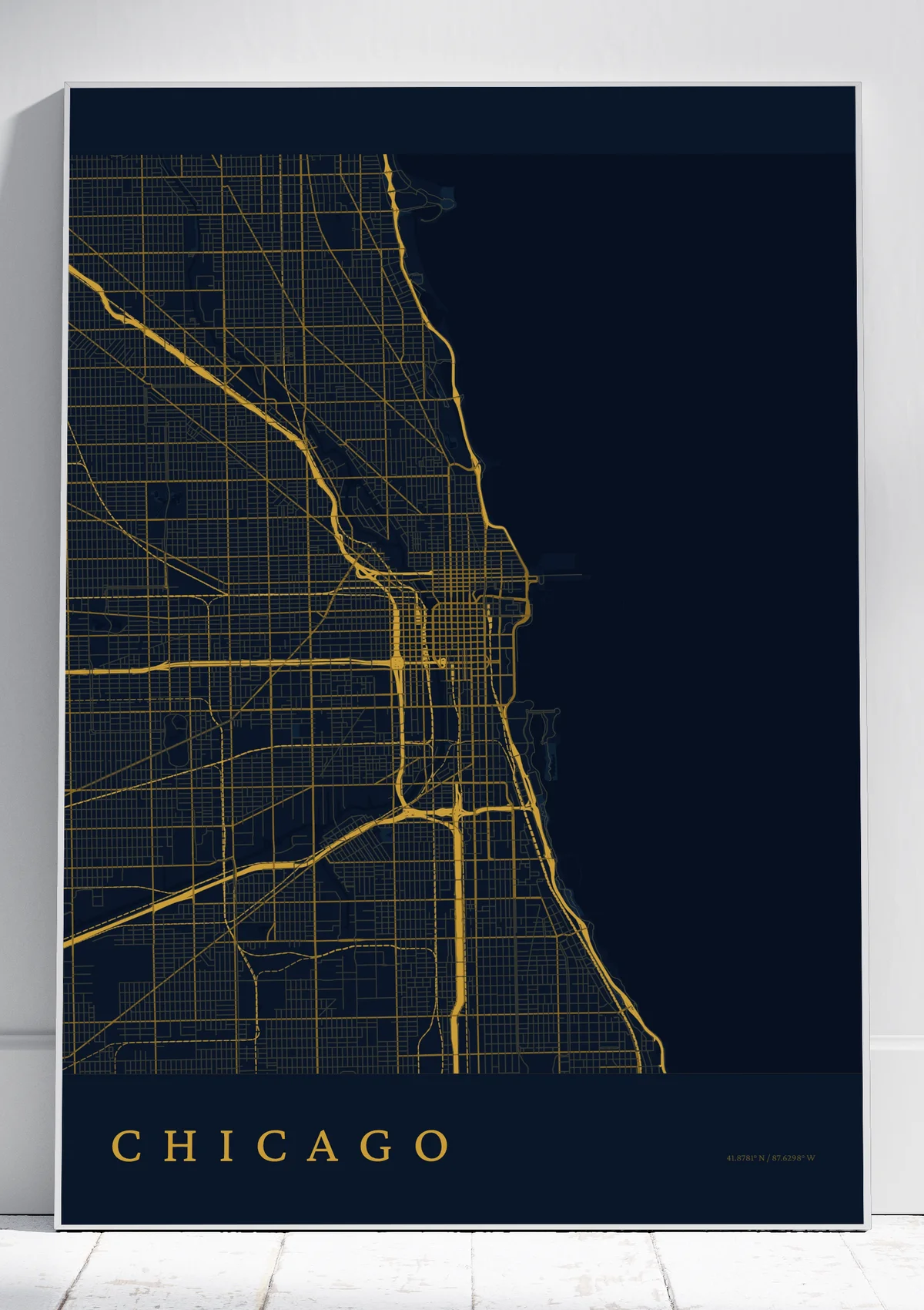 Chicago Midnight Blue poster