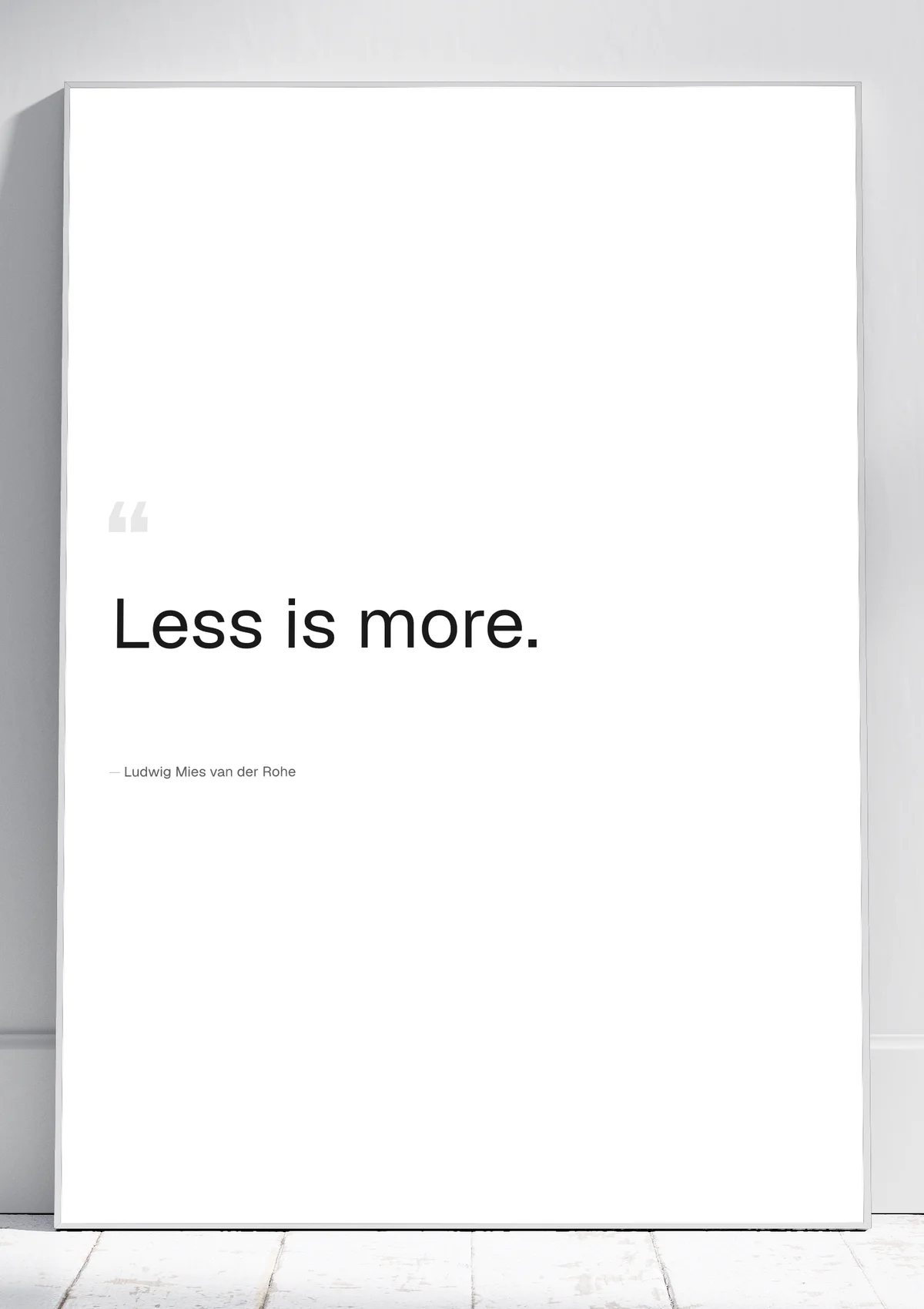 White Minimal poster